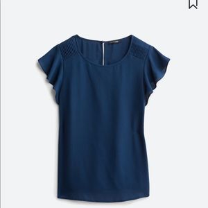 Navy flutter blouse size M